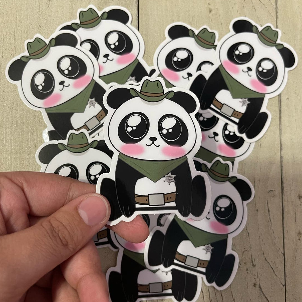 Panda Sheriff Sticker
